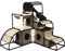 HYKJCSS Katzenbaum Kratzbaum Katzen-Klettergerüst, Vielseitiger Und Abnehmbarer Kombinations-Katzen-Kletterturm Cat Tree Scratcher Activity Center Katzenzubehör