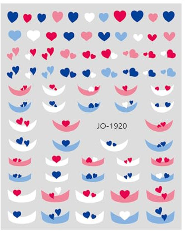 Heart Love-Nail Stickers Gradien Love-Nail Art Sticker Valentine's Day Nails Decal Manicure Accessories Decorations