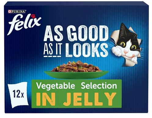 FELIX As Good As it Looks Vegetable in Jelly Wet Cat Food 12x85g