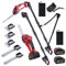 CHANGEMOORE 21V Akku-Heckenschere mit Teleskopstange (105-207cm), 3-in-1 Strauch-/Grasschere, 22+13cm Klingen, 135° Griff & 90° Kopf, 2x1500mAh (100 Min), 2,4kg mit Gurt & Sicherheitsschalter