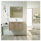 Mueble de Baño Suspendido Mallorca con Lavabo Cerámico y Espejo, 2 Puertas (Cambrian, Ancho 60 cm)