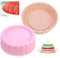 HVIHWI 2 Pièces Moule à Cake Silicone Rond, Moules à Gâteaux Moule à Pain en Silicone Moules Silicones Patisserie pour Gâteaux, Pains Fait Maison, Gâteauxs, Pains de Viande (21×21×6,5cm)