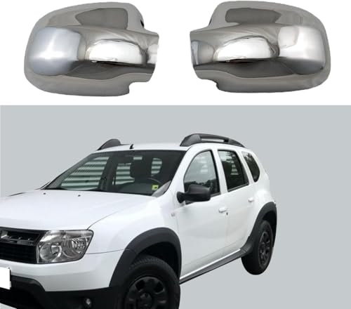 ATTLGR Door Wing Mirror Cover for Renault Dacia Duster 2012-2018,Car Side Rearview Mirror Cap,Pair Side Wing Mirror Housing Cover,Auto Reversing Mirror Cover Replacement