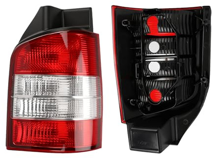 ConBlom Rückleuchte Aussen Rechts kompatibel mit VW Transporter T5 2003-2009 Rot Weiß Heckleuchte (Weiß Rechts)