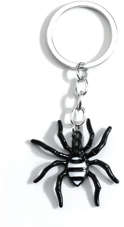 Gallkeat Halloween Schlüsselanhänger Goth Keychain mit Totenkopf Fledermaus Spinne Geist Y2K Taschen Anhänger unk Accessoires Halloween Geschenk