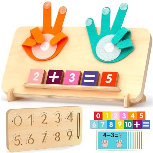 Montessori Spielzeug ab 4 5 6 Jahre, Zahlen Lernspiele Kinderspielzeug | Spielzeug ab 4 Jahre, Sensorik Kinderspielzeug Geburtstag Geschenke für Vorschule Jungen Mädchen