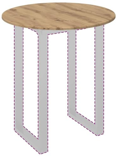 vidaXL Table Top Artisan oak 70 x 70 x 1.5 cm Engineered Wood, A Stylish, Round Garden Table Top for Outdoor Dining, Modern Terrace Furniture, Durable Engineered Wood Design Surface