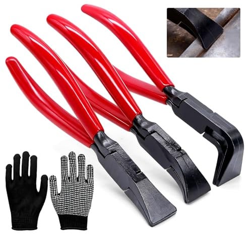 ZHIYUQL 3 STK Falzzange Klein 0° 45° 90° Blechbiegezange Set Breit 22mm Abkantzange Biegezange Tragbar Blechzange für Dachdecker Spengler Karosserie Falzzangen Werkzeug