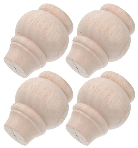 DIKACA 4 pièces Meuble Bois Massif Lot pour Canapé Table et Chaise Remplacement Scandinaves Design Polyvalent et Facile à Installer