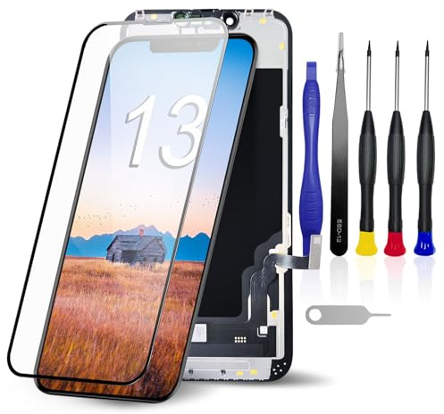 VOXATVO LCD Screen Replacement COF for iPhone 13 6.1 inch | Full Digitizer Display Assembly,Compatible with iPhone 13 A2633 A2482 A2631 A2634 A2635,FHD LCD,3D Touch True Tone,DIY Repair
