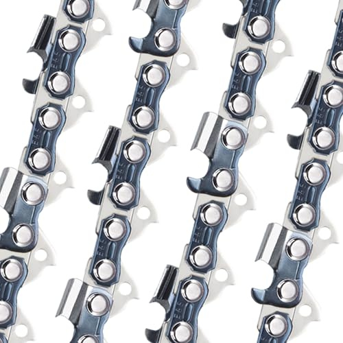 4 Pack 18 Inch Chainsaw Chain .325 Pitch .050 Gauge 68 Drive Links | Semi-Chisel Chain Saw Chains for Oregon, Stihl, Husqvarna, Poulan, Craftsman, Greenworks and More Chainsaw Brands