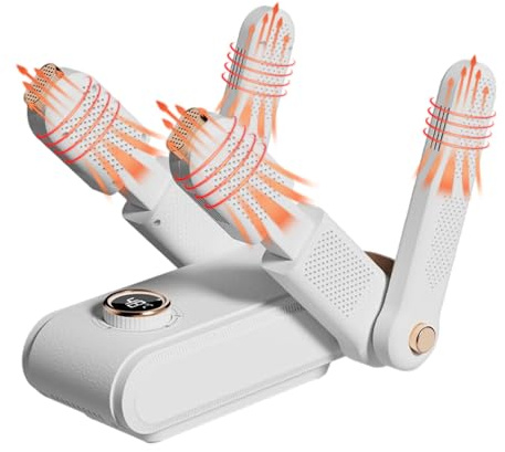 Fenayuu Shoe Dryer - 3-Level Timer Heating, Foldable Ski Boot Dryer, For Rainy Seasons, Winter Months, Travel, Outdoor, Adventure, Workplaces, Camping Trips, Home