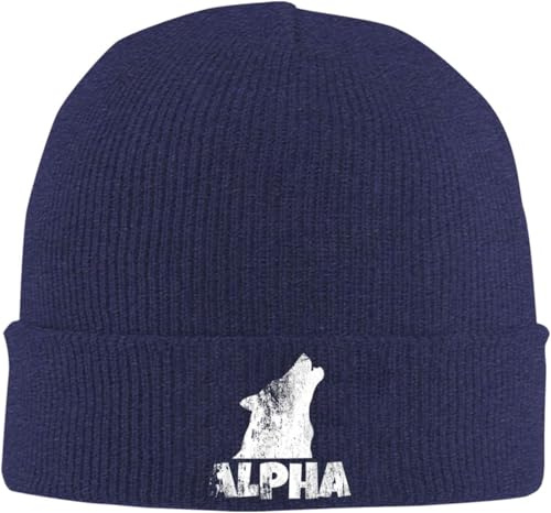 Strickmütze Alpha-Einzelgänger Beanie Hat Warm Wintermütze Bequeme Beanie Mütze Für Running Winter Camping