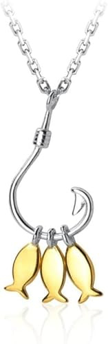 Halskette aus silbernem Cha für Frauen, eleganter Sterling-Silber-Chai mit Fischhaken, niedlicher Anhänger, zierlicher Trdy-Sommer-Zarter Chai für ihre Mädchen und Paare