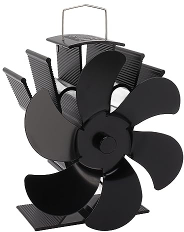 Estufa de Calor con Ventilador de 6 Aspas, Solución de Calefacción Ecológica para Chimenea, Estufa de Queroseno, Aleación de Aluminio