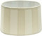 Tisch-Lampenschirm Chintz *oval*, Balkenstreifen creme Du=20 / Do=15/ H=12cm Befestigung unten E27 (optional lieferbar Reduzierring auf E14) (Amazon B06XHPVZ4G))