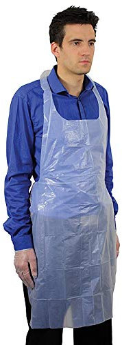 Disposable Aprons Polythene Aprons (Flat) Blue (Pack of 100) Q4504