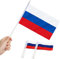 Anley Bandera de Palo de Rusia, Bandera Rusa de 5x8 Pulgadas (12 x 20 cm) con Mini asta de 12 (30 cm) de Poste sólido Blanco - Color Vivo y Resistente a la decoloración - Banderas de Palo