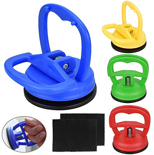 EMAGEREN 4 PCS Ventosa Coche Abolladuras Extractor de Abolladuras de Plastico Sacador de Abolladuras Pequeñas Removedor de Abolladuras para Reparar Moviles Parachoques Carrocería - 5,5 cm