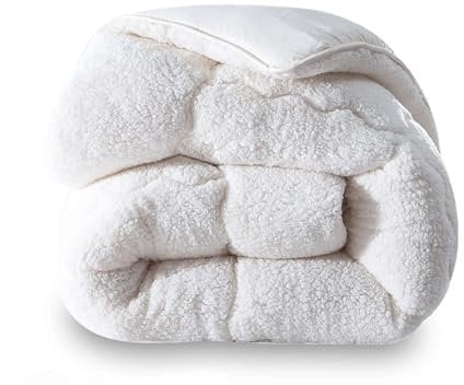 SAMPUR | Couette Douceur | Sensation Laine et Cosy | Surpiquage Innovant | Réversible été-Hiver | Isolation Thermique (200_x_200_cm)