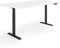 ESMART Germany EZX-132BW 160 x 80 cm Weiß Ergonomischer Steh-Sitz-Schreibtisch Stufenlos elektrisch höhenverstellbar 60,5-125,5 cm 3 x Memory Aktivitätserinnerung Schnelle Montage