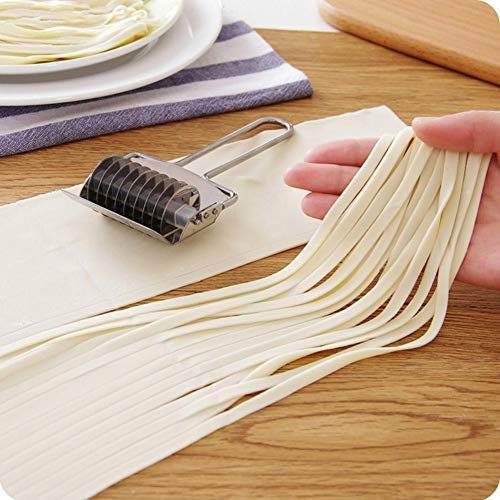 Manual Pasta Machine, Pasta Maker, Stainless Steel Mini Manual Pasta Grid Roller Press,Dough Cutter,Pasta Molds,Onion Ginger Scissors