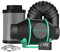 MARS HYDRO 4 Inch 205CFM Inline Fan with Temperature and Humidity Controller, Carbon Filter, and 25 Feet of Ducting Combo, Ventilation System for Grow Tent, Hydroponics