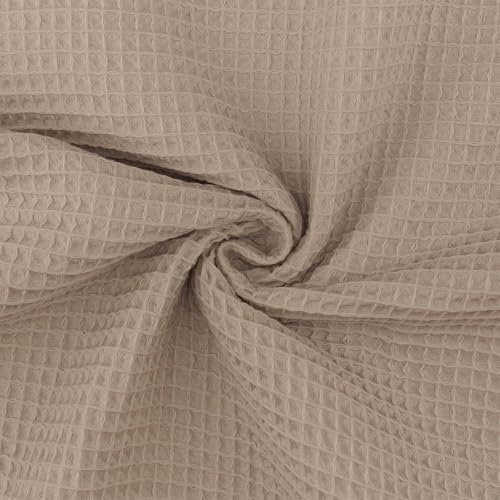 Waffelpique Stoff Lisa, STANDARD 100 by OEKO-TEX, taupe (Länge am Stück: ab 50cm / Breite: 150cm)