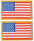 Harsgs Aufnäher mit USA-Flagge, taktischer Moral-Aufnäher, Vollstickerei, Militär-Aufnäher für Kappen, Taschen, Westen, Militäruniformen, goldfarbene Bordüre, 2 Stück