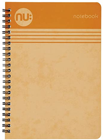 nu: Notizbücher – Cloud Pastels Range – A5 Orange Notizbuch – Spiralbindung – 110 Seiten