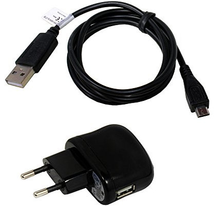 Set compatibile con Asus ZenFone 2 Laser, Cavo USB, Caricatore USB Muro, 2000mA
