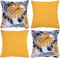 Amilian 4er Set; Dekokissen mit Füllung, Dekoratives Kissen; Zierkissen mit Kissenbezug; Kopfkissen; Sofakissen für Schlafzimmer, Wohnzimmer, Kinder Deko, Kissenhülle 50x50 cm 20x20 inch; Set 17