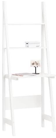 SoBuy FRG60-W - Libreria moderna con scaffalatura da parete, dimensioni circa 64 x 180 x 39 cm, colore: Bianco