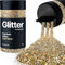 Hemway Premium Glitter Shaker - Gold Silver | Fine Metallic Flake Sequins for Resin & Epoxy Crafts | Craft Supplies for Tumblers, Festival, Hair, Face, Body, Eye & Nail Art | 130 g