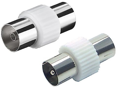 10PZ ADATTATORE CAVO ANTENNA TV femmina - femmina