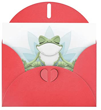 ZIMBRO Lustige Yoga-Frosch-Weihnachtskarten eignen sich für Winterweihnachten, Urlaubsgeschenke und Weihnachtsgeschenkkarten.