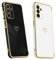 DSOIYIC 2 Stück Handyhülle für Samsung Galaxy A14 4G / A14 5G Hülle mit Herz, Cute Mädchen Liebe Muster Galvanisierte Schutzhülle Weich TPU Stoßfest Case mit Kameraschutz 4G/5G, Schwarz & Weiß
