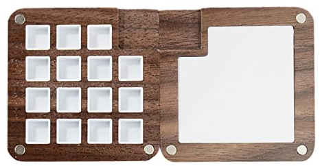 Leere Aquarellpalette | Tragbare Pocket Sketchbook Farbpalette mit leeren 15 Rastern – Aquarell-Farbpalette zum Zeichnen, Reise-Farbkoffer, Geschenk für Maler und Künstler