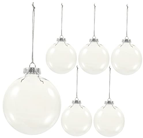 OFFSCH Hohle Weihnachtskugeln 6 Stück Befüllbar Dekorativ Für Baumdekoration Weihnachtsbaumschmuck