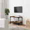 LAPOOH TV-Schrank, Tv Board, Tv Lowboard, Tv Tisch, Fernsehschrank, Fernsehtisch, Kommode, Sideboard Wohnzimmer, Tv Sideboard, Braun Eichen-Optik 60x33x41 cm Holzwerkstoff Stahl