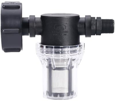 Collettore di acqua piovana - Rubinetto raccordo serbatoio 1000 litri con filtro e adattatore S60 x 6 per tubo da giardino, facile da installare ed ecologico (1/2 17 x 20 mm)