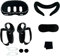 BeisDirect Accessoires de coque en silicone VR pour Meta Quest 3, ensemble 10 en 1 de coque en silicone VR, protection faciale avec capuchon d'objectif, couvercle de poignée de manette avec ouverture