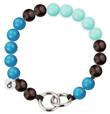beadstars Perlen Handykette kurz oder Schlüsselanhänger mit Karabiner (25cm) - Ideal für Autoschlüsselanhänger, Schlüsselband, Handyanhänger kompatibel mit iPhone & Samsung (Chocolate on Ice)