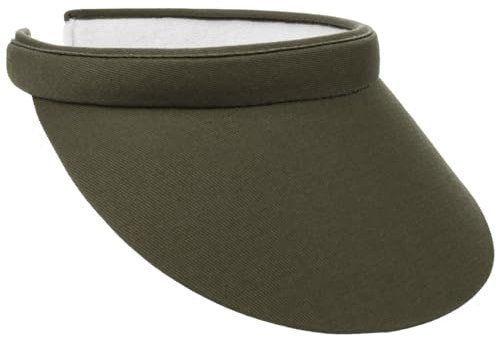 Lipodo Visor Sport Cap Schirm Unifarben Baumwolle Frotteeband Damen Golf Tennis Freizeit Sommer Oliv One Size