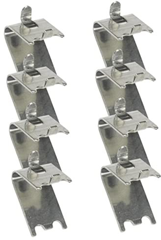 Veemoon 8pcs Stainless Steel Freezer Clamp Hooks Refrigerator Shelf Clip Polished Surface Easy to Install Cooler Shelf Support Brackets
