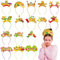 Herdear 16 Mexikanische Fiesta Stirnbänder Cinco de Mayo Haarreife aus Filz Taco Kaktus Pinata Gitarre Kopfschmuck für Mexikanische Party Gastgeschenke Kostüm Zubehör für Foto Requisiten
