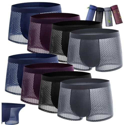 Lemooner Pantaloncini Corti Boxer in Fibra di bambù da Uomo (Color : 8pcs-Mix, Size : XXL)