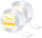 Caianwin Nastro biadesivo extra largo 3,5 cm, extra forte, doppio sided, trasparente, nastro biadesivo rimovibile per tappeti, casa, auto o esterni (6 m/2 rotoli)