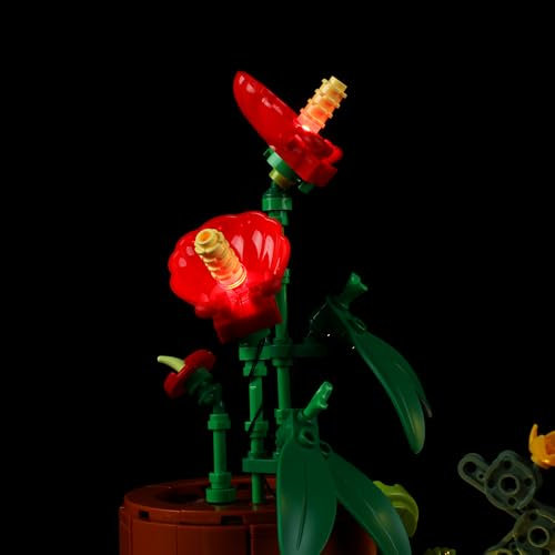 Kyglaring Kit d'éclairage LED pour blocs de construction Lego 10329 (sans modèle), kit d'éclairage pour petites plantes compatible avec la collection Lego Botanical 10329 (version classique)