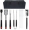 Dazhtu Extra Thick Stainless Steel Grill Tool Set for Men, 9 Pieces BBQ Grill Tools Set with Storage Bag, Heavy Duty BBQ Accessories Kit, Portable Grilling Utensils for Outdoor Camping